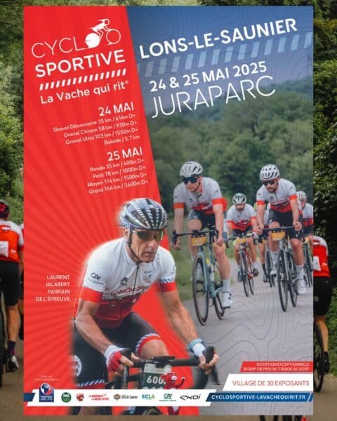 Cyclosportive de la Vache qui rit 24 & 25 mai 2025 à Lons-le-Saunier (Jura)